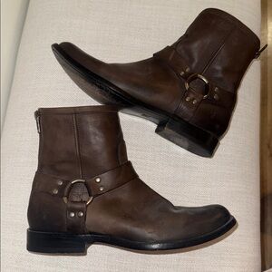 Frye Brown Leather Ankle Boots